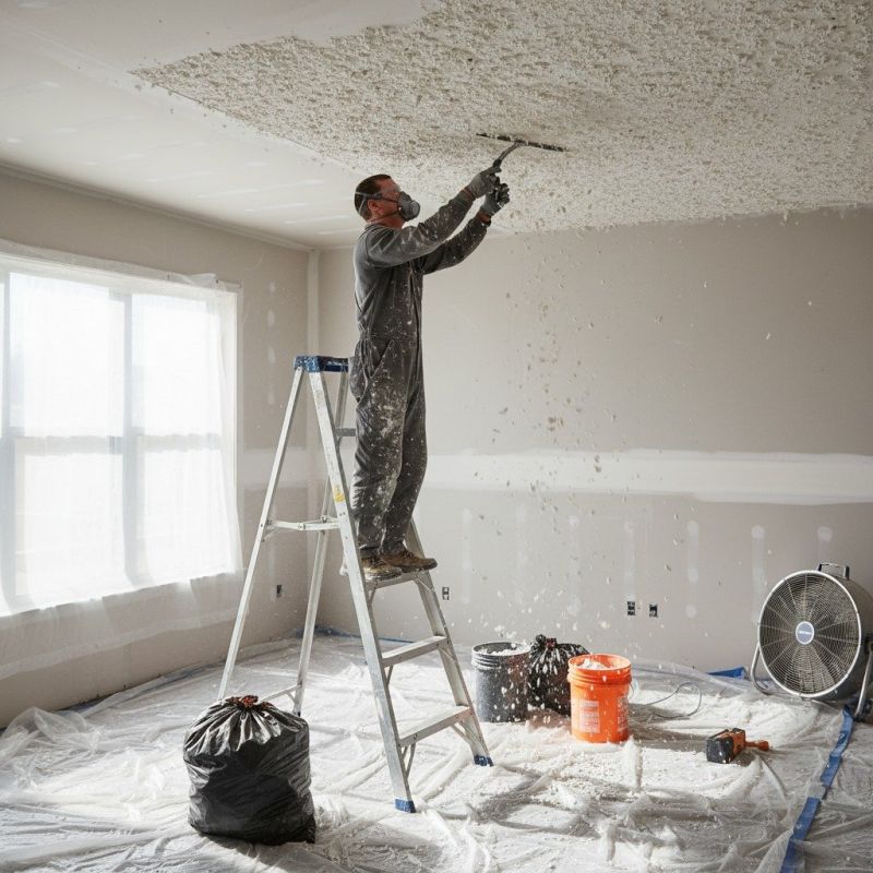 Knockdown Ceiling Removal in Roswell, GA