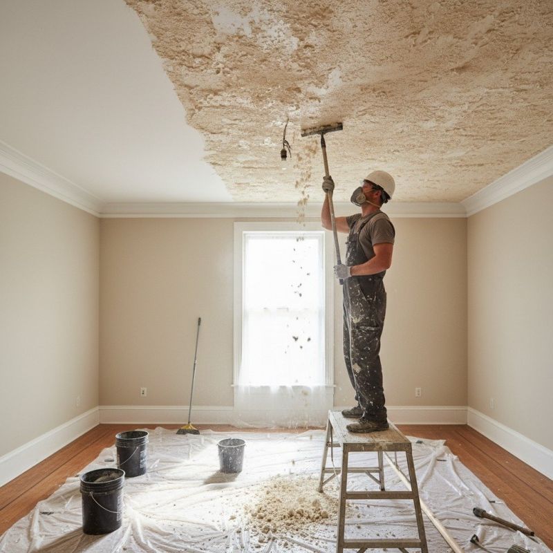 Knockdown Ceiling Removal in Gilbert, AZ